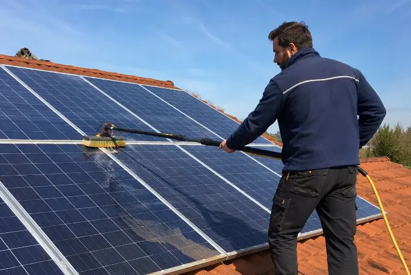 Nettoyage et entretien de panneaux solaires à Cescau